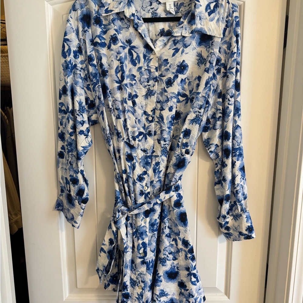 H&M Floral Blue Dress